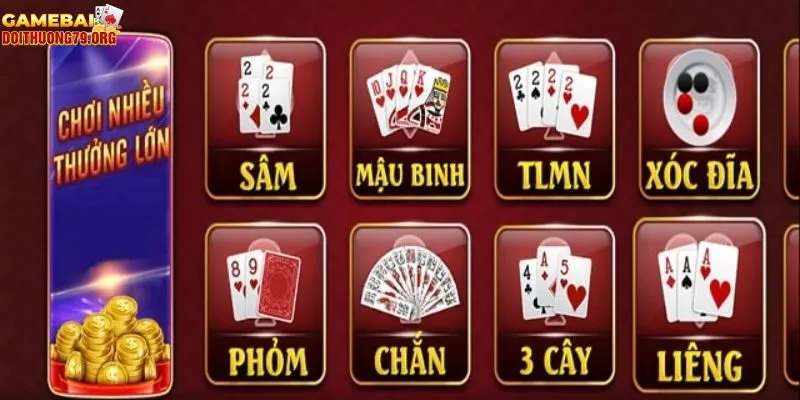 Các dòng game bài đổi thưởng uy tín