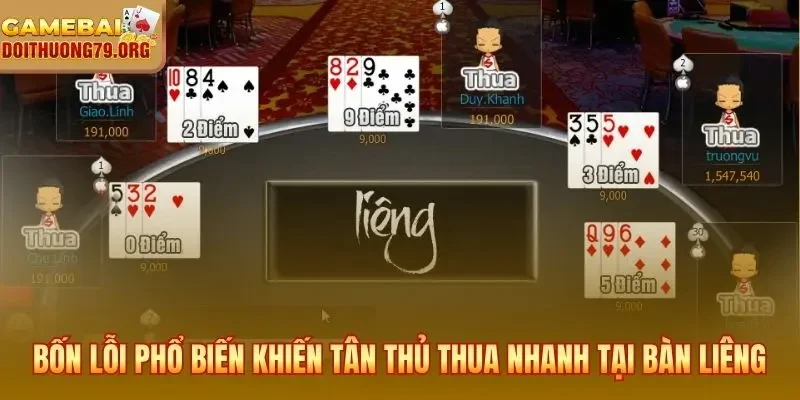 Bốn lỗi phổ biến khiến tân thủ thua nhanh tại bàn Liêng